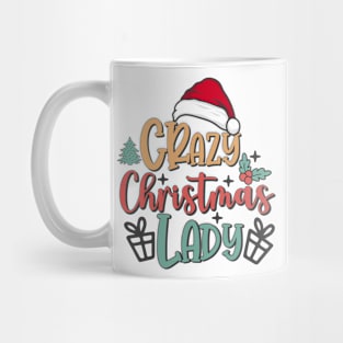 Crazy Christmas Lady Retro Mug